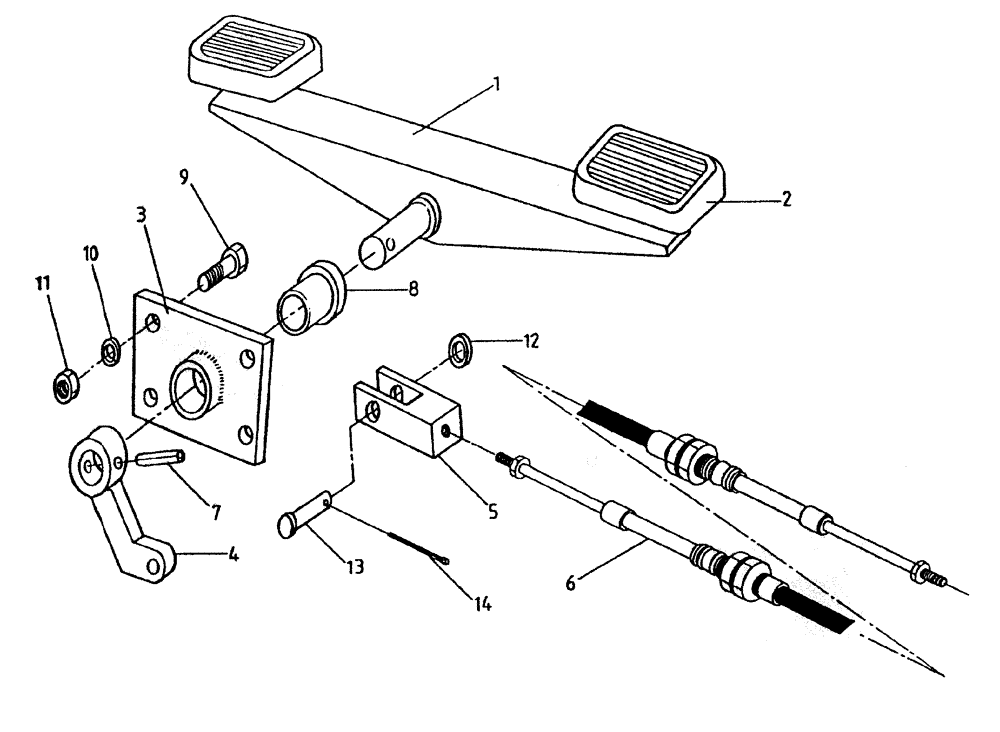 Схема запчастей Case IH 7000 - (A05-40) - FOOT PEDAL (ELEVATOR SLEW) Mainframe & Functioning Components