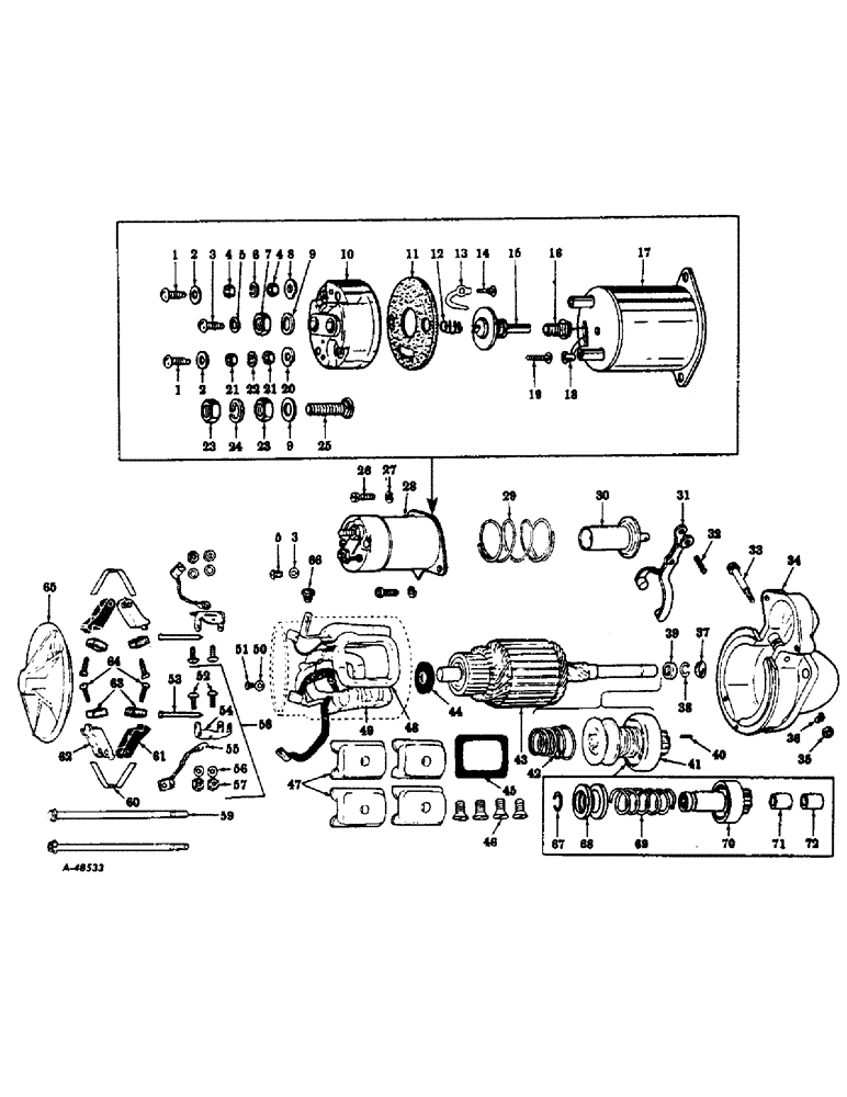 Схема запчастей Case IH 414 - (250) - ELECTRICAL SYSTEM, CRANKING MOTOR (55) - ELECTRICAL SYSTEMS
