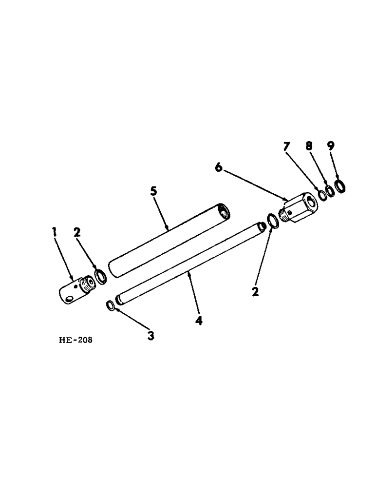Схема запчастей Case IH 275 - (F-70) - HYDRAULIC SYSTEM, HYDRAULIC REEL LIFT SLAVE CYLINDER (07) - HYDRAULIC SYSTEM
