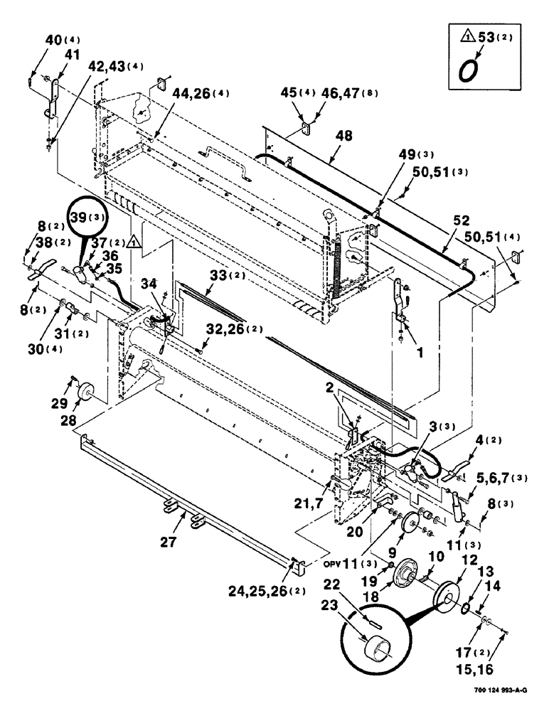 Схема запчастей Case IH 8465 - (7-20) - MESH WRAP, BOX AND ROLLER DRIVE ASSEMBLIES, SERIAL NUMBER CFH0073272 AND LATER (12) - MAIN FRAME