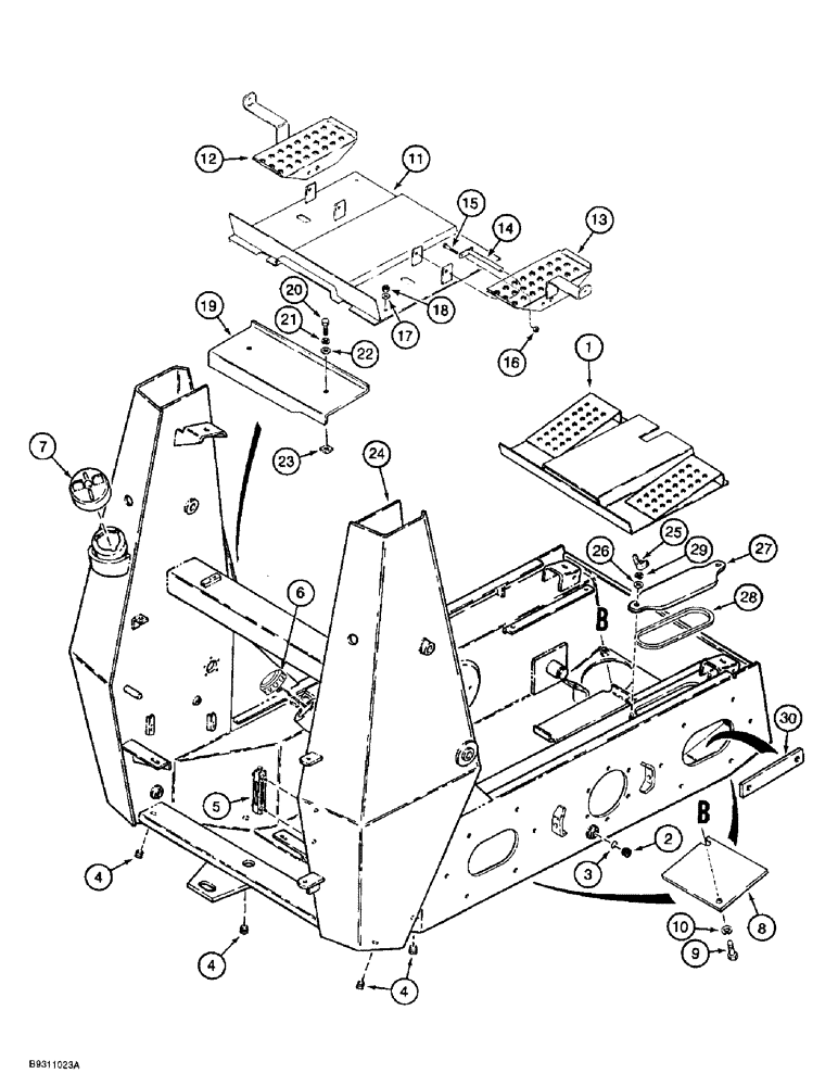 Схема запчастей Case IH 1838 - (9-02) - CHASSIS (09) - CHASSIS/ATTACHMENTS