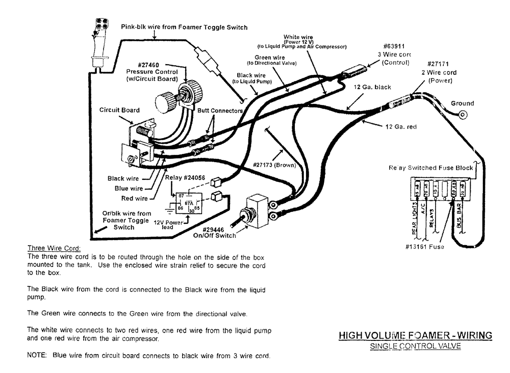 Схема запчастей Case IH PATRIOT II - (09-002) - FOAM MARKER - HIGH VOLUME (WIRING) Liquid Plumbing