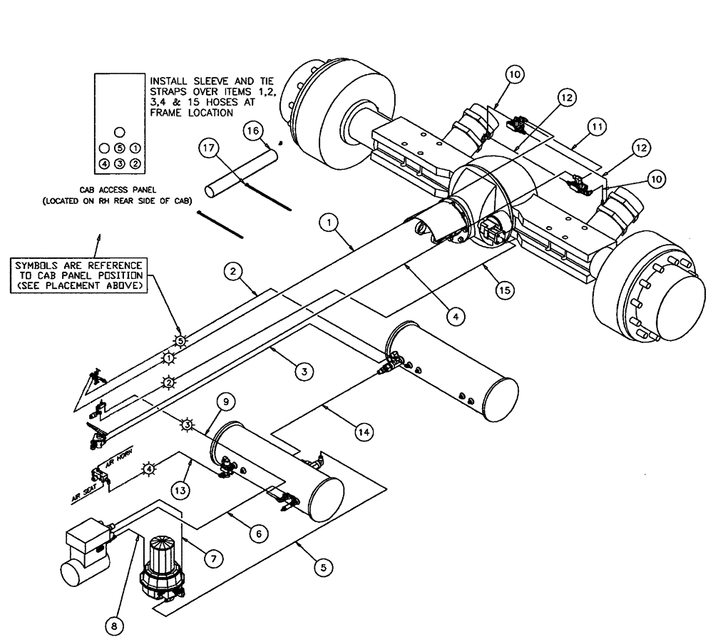 Схема запчастей Case IH FLX3300B - (07-001) - HOSE GROUP Pneumatics