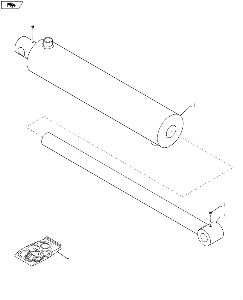Схема запчастей Case IH 4420 - (07-004) - BOOM LEVEL CYLINDER, 120’ BOOM Cylinders
