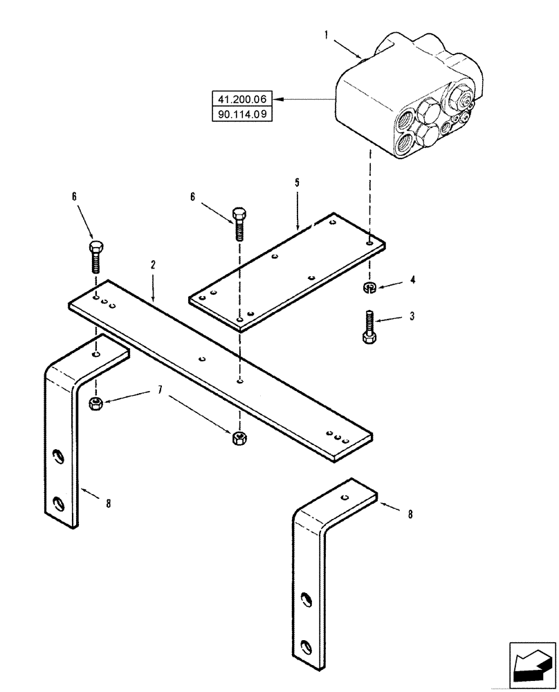 Схема запчастей Case IH 2577 - (35.200.07) - VALVE, SELECTOR CONTROL - MOUNTING - POWER GUIDE AXLE (35) - HYDRAULIC SYSTEMS
