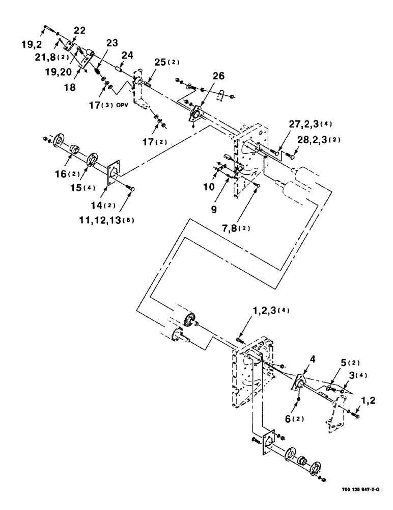 Схема запчастей Case IH 8460 - (20) - MESH WRAP ROLLER ASSEMBLY, SERIAL NUMBER CFH0073001 THROUGH 0073010 