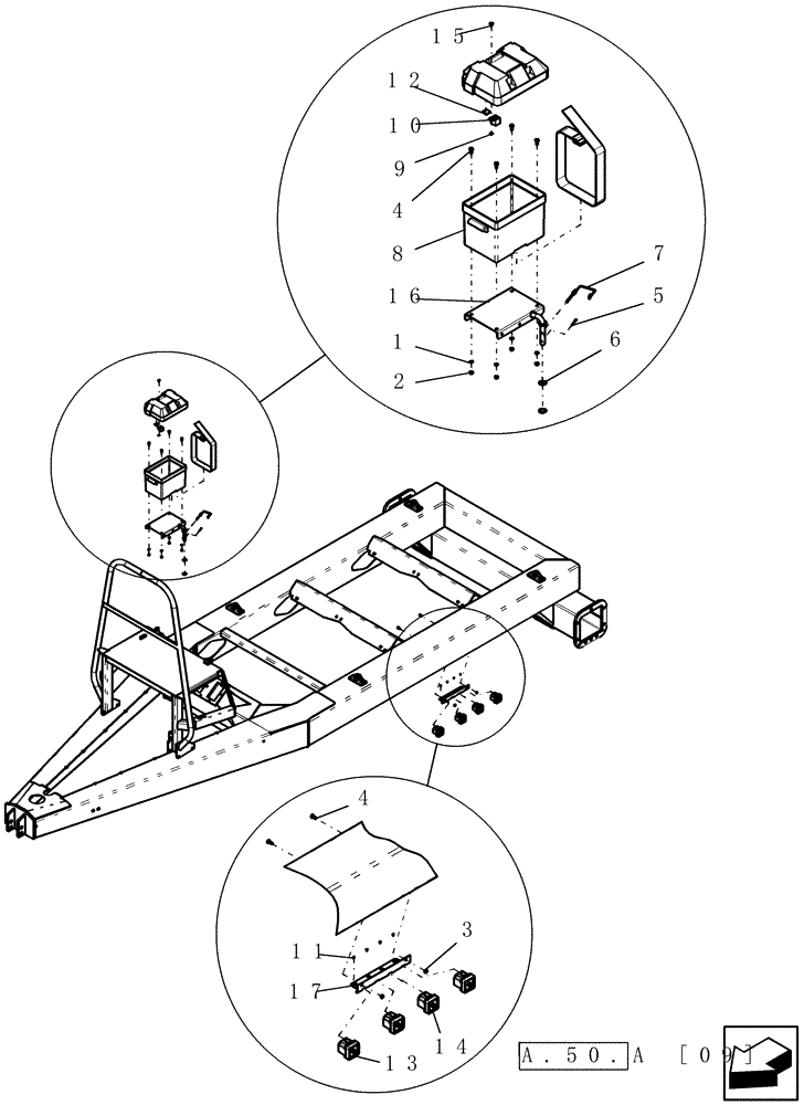 Схема запчастей Case IH ADX3380 - (L.10.F[15]) - VARIABLE DRIVE BATTERY BOX/SWITCHES L - Field Processing