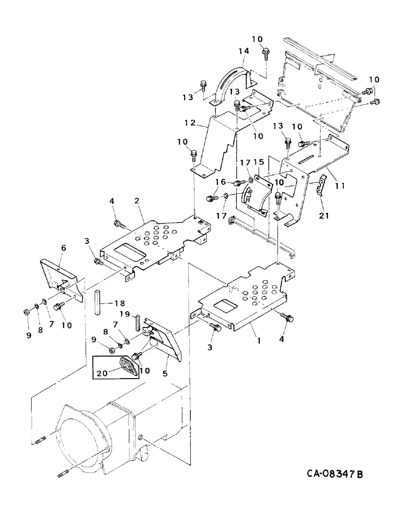 Схема запчастей Case IH 254 - (13-11) - SUPERSTRUCTURE, STEPS AND SUPPORT, 244 AND 254 (05) - SUPERSTRUCTURE