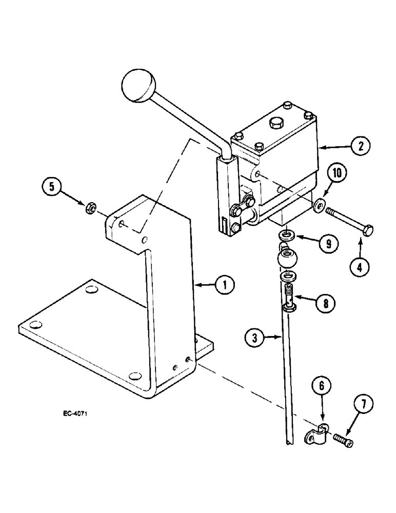 Схема запчастей Case IH 2140 - (9-134) - HAND PUMP AND BRACKET (09) - CHASSIS/ATTACHMENTS