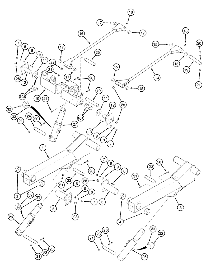 Схема запчастей Case IH 2555 - (09A-31) - DRUM LIFT ARMS - 4 ROW NARROW, 5 ROW NARROW AND 5 ROW WIDE (13) - PICKING SYSTEM