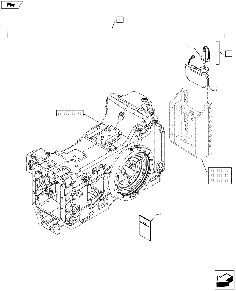 Схема запчастей Case IH PUMA 160 - (88.037.02) - DIA KIT, SLIDER TOW HOOK WITH FIXED COUPLING - 43MM (88) - ACCESSORIES