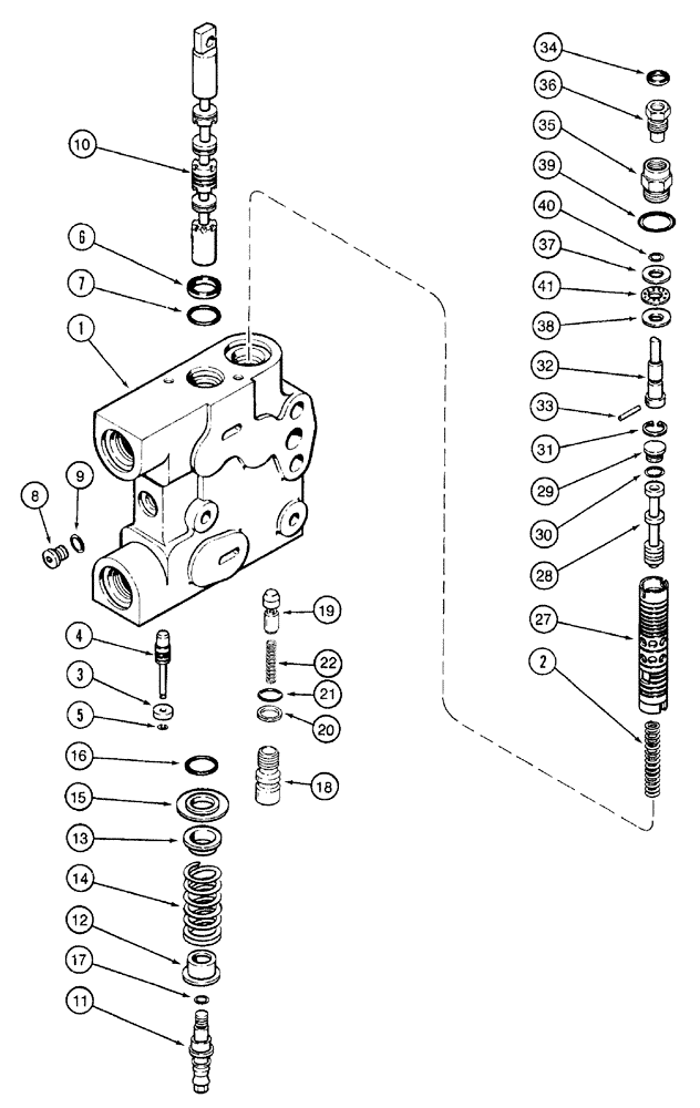 Схема запчастей Case IH 7220 - (8-050) - HYDRAULIC REMOTE VALVE ASSEMBLY, FIRST REMOTE WITH LOAD CHECK (08) - HYDRAULICS