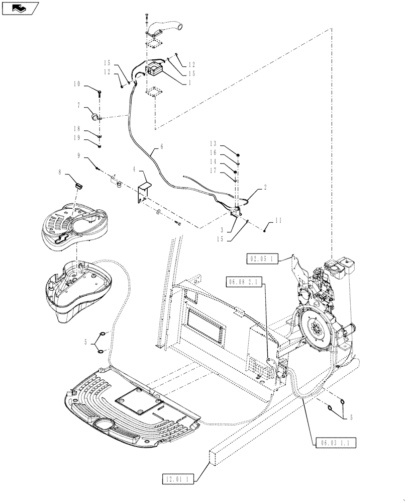 Схема запчастей Case IH WD2303 - (18.14[2.2]) - COLD START, FROM YCG667001 (18) - ACCESSORIES