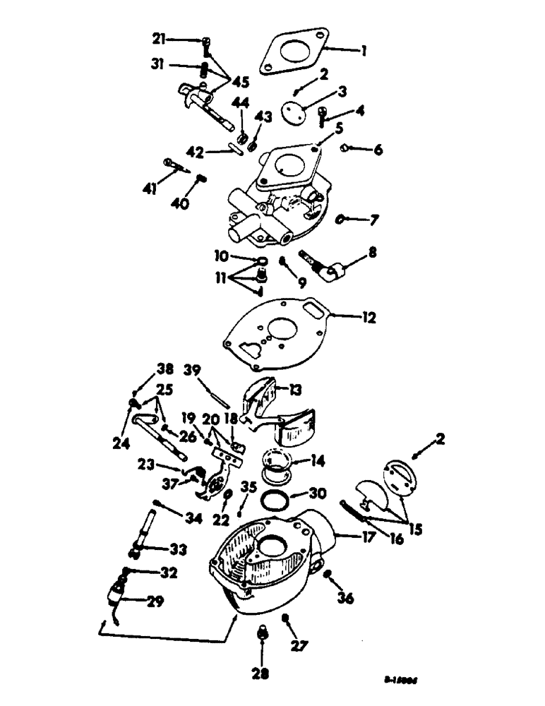 Схема запчастей Case IH C-221 - (A-17) - CARBURETOR-MARVEL SCHEBLER TSX 933 