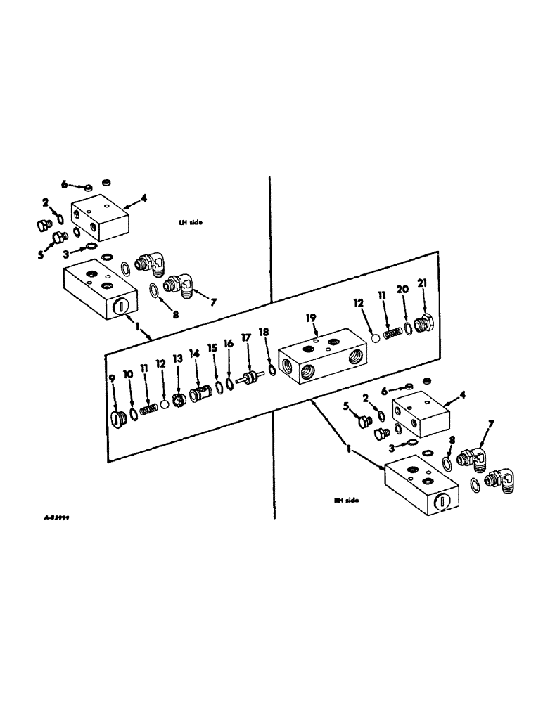 Схема запчастей Case IH 4186 - (10-22) - HYDRAULICS, DOUBLE ACTING CHECK VALVE AND CONNECTIONS (07) - HYDRAULICS