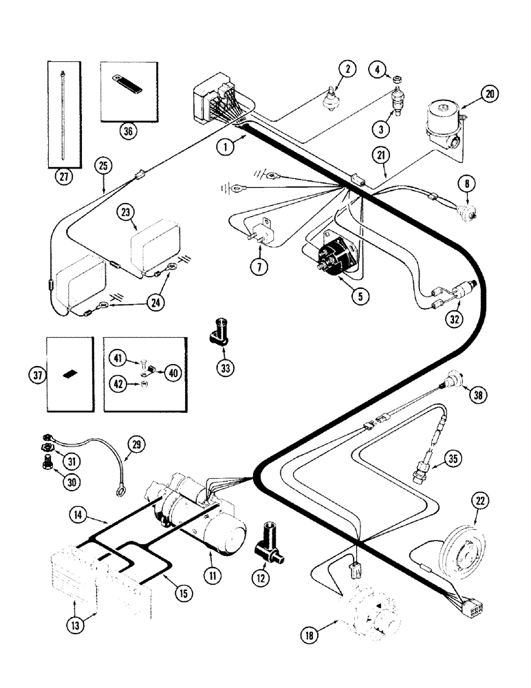 Схема запчастей Case IH 2394 - (4-10) - ENGINE HARNESS, P.I.N. 9944363 AND AFTER (04) - ELECTRICAL SYSTEMS