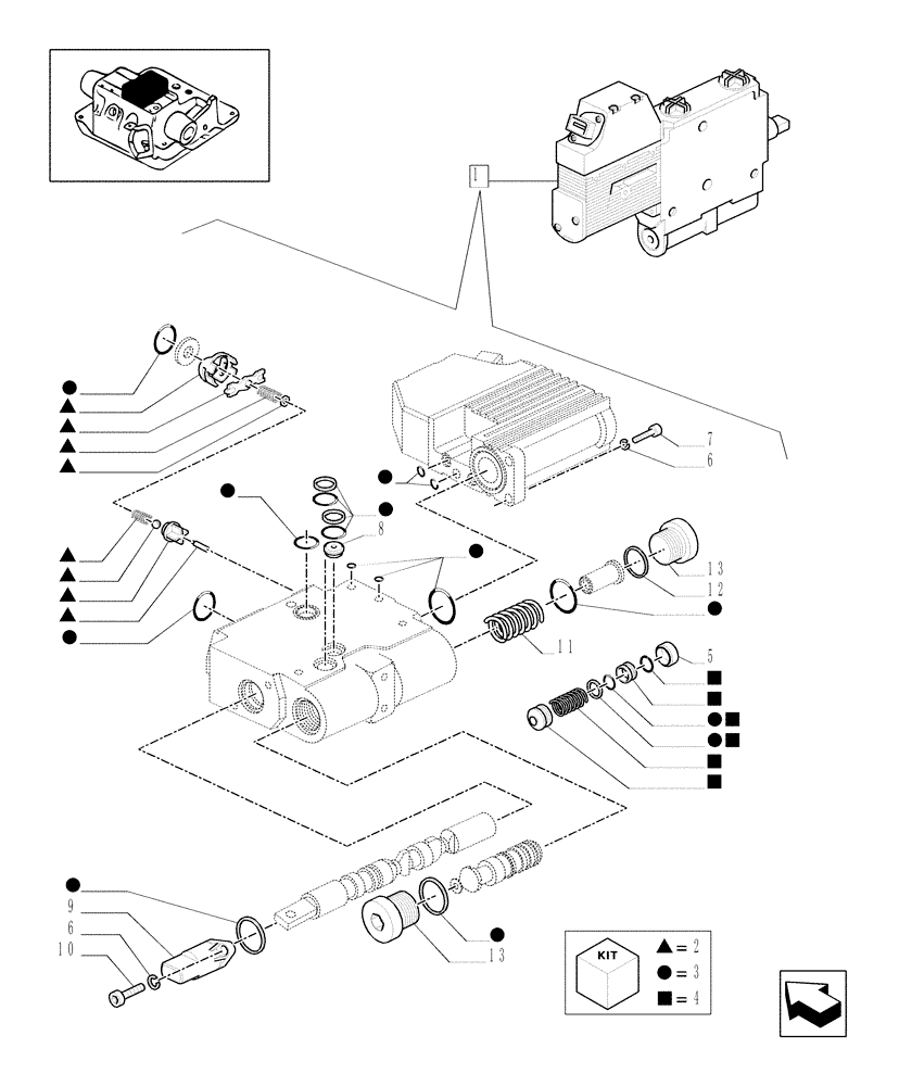 Схема запчастей Case IH PUMA 195 - (1.82.7/09A) - ELECTRONIC CONTROL VALVE - BREAKDOWN (07) - HYDRAULIC SYSTEM