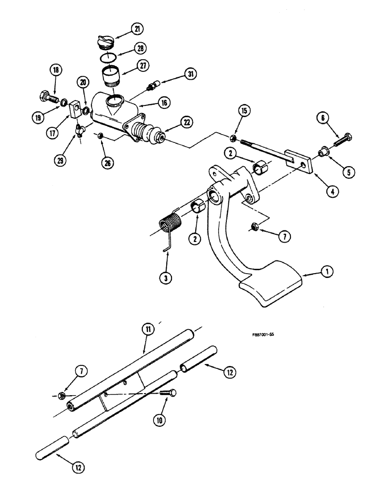 Схема запчастей Case IH 9150 - (7-02) - BRAKE CONTROLS (07) - BRAKES