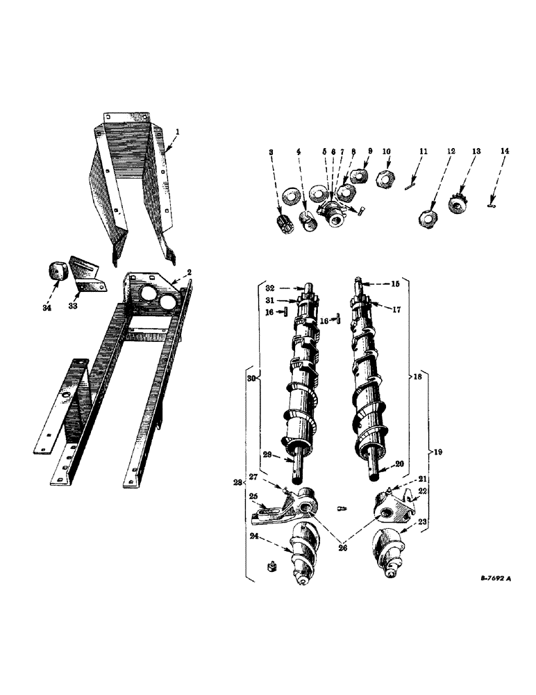 Схема запчастей Case IH 2-PR - (032) - SNAPPING ROLLS (60) - PRODUCT FEEDING