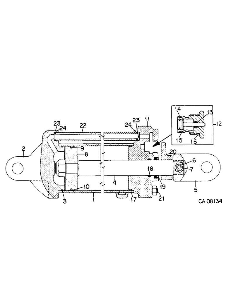 Схема запчастей Case IH 6500 - (B-17) - HYDRAULIC CYLINDER, 3.5 X 8 DOUBLE ACTING 