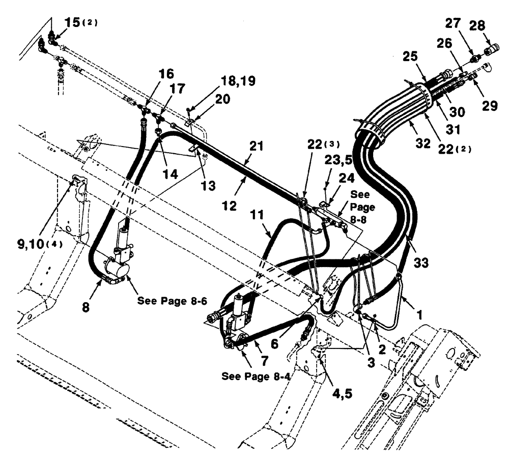 Схема запчастей Case IH 325 - (8-02) - MAIN HYDRAULIC ASSEMBLY (35) - HYDRAULIC SYSTEMS