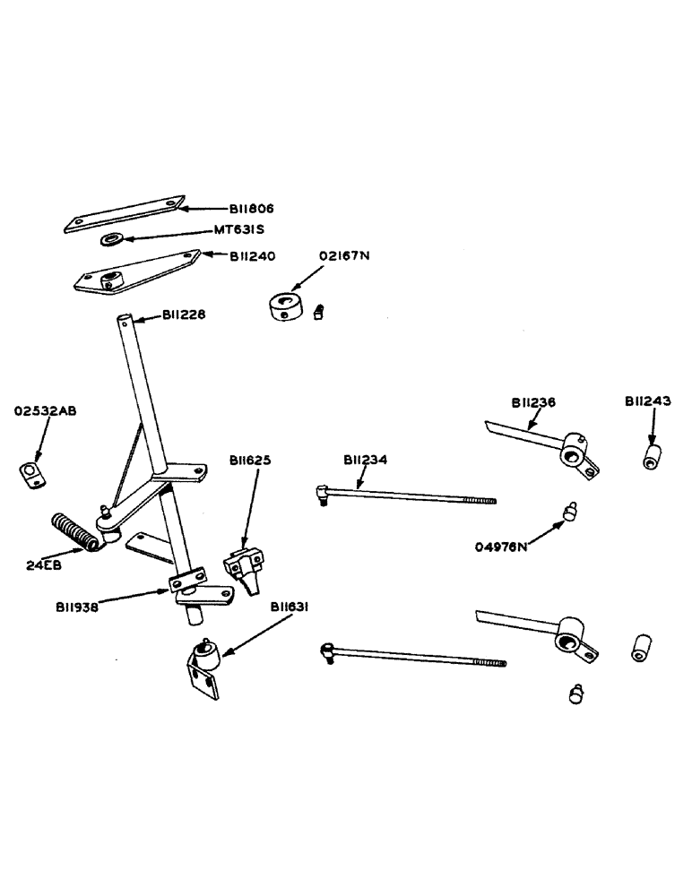 Схема запчастей Case IH 130 - (24) - COUNTERSHAFT AND TUCKER FINGERS 
