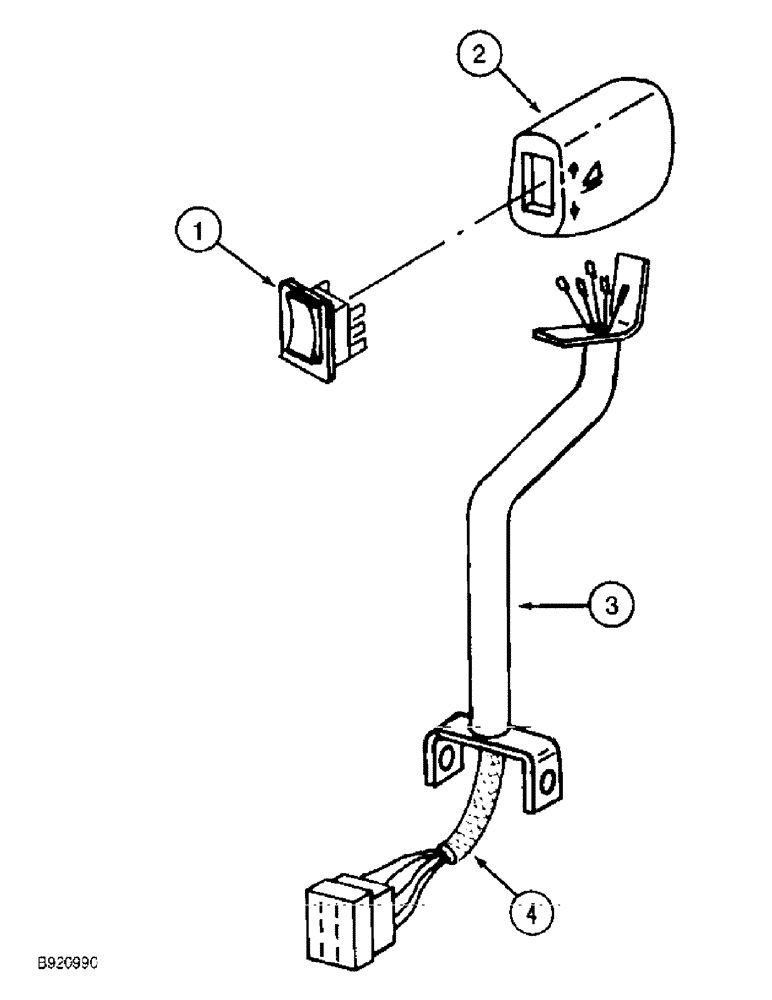 Схема запчастей Case IH 2022 - (4-42) - PROPULSION CONTROL HANDLE (06) - ELECTRICAL SYSTEMS