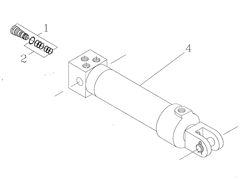 Схема запчастей Case IH 7700 - (B02[15]) - HYDRAULIC CYLINDER {CABIN TILT} Hydraulic Components & Circuits