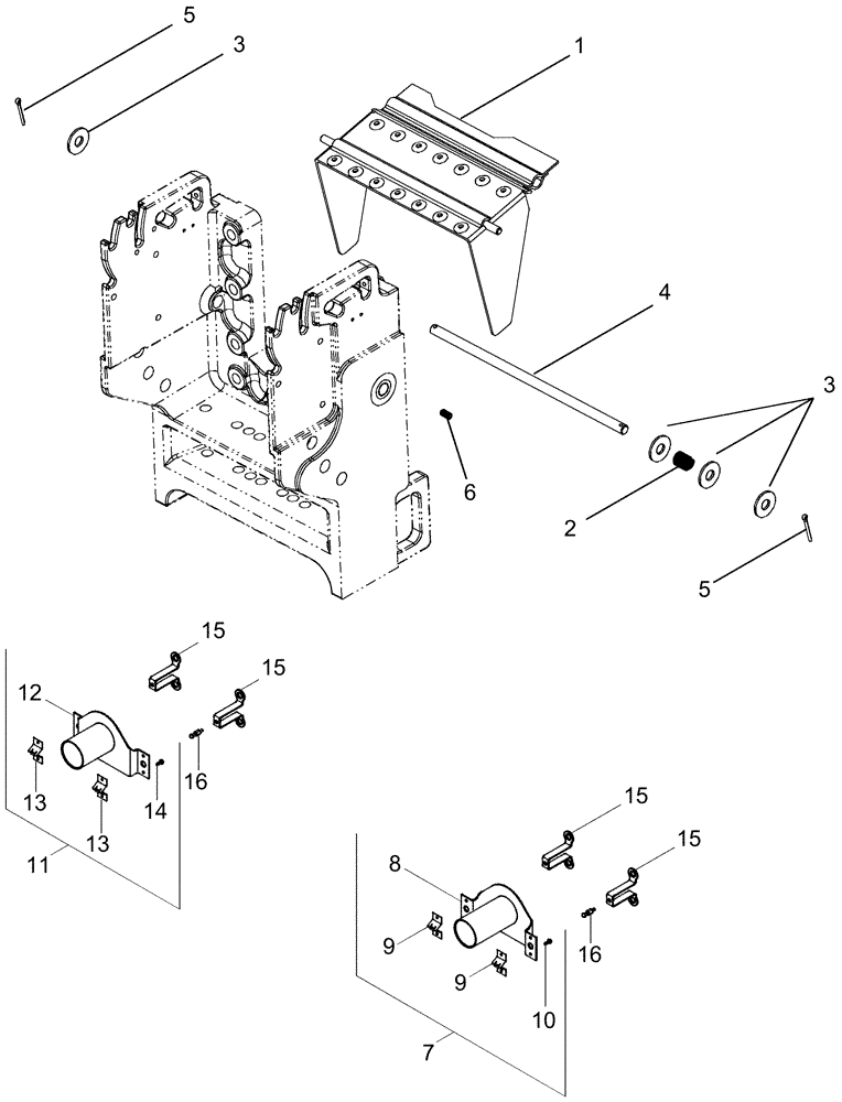 Схема запчастей Case IH MX305 - (06-42) - POWER TAKE OFF ASSEMBLY - SHIELDS (06) - POWER TRAIN