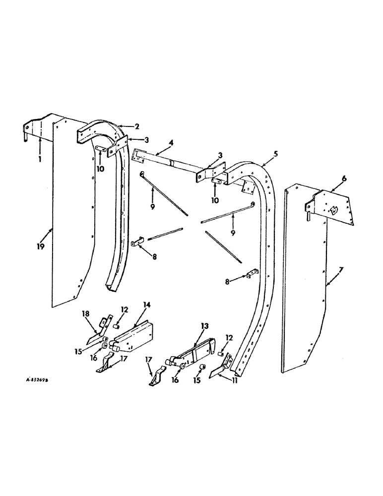 Схема запчастей Case IH 241 - (A-07) - REAR GATE ASSEMBLY (70) - EJECTION