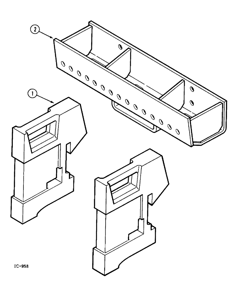 Схема запчастей Case IH 248 - (9-810) - FRONT END WEIGHTS (09) - CHASSIS