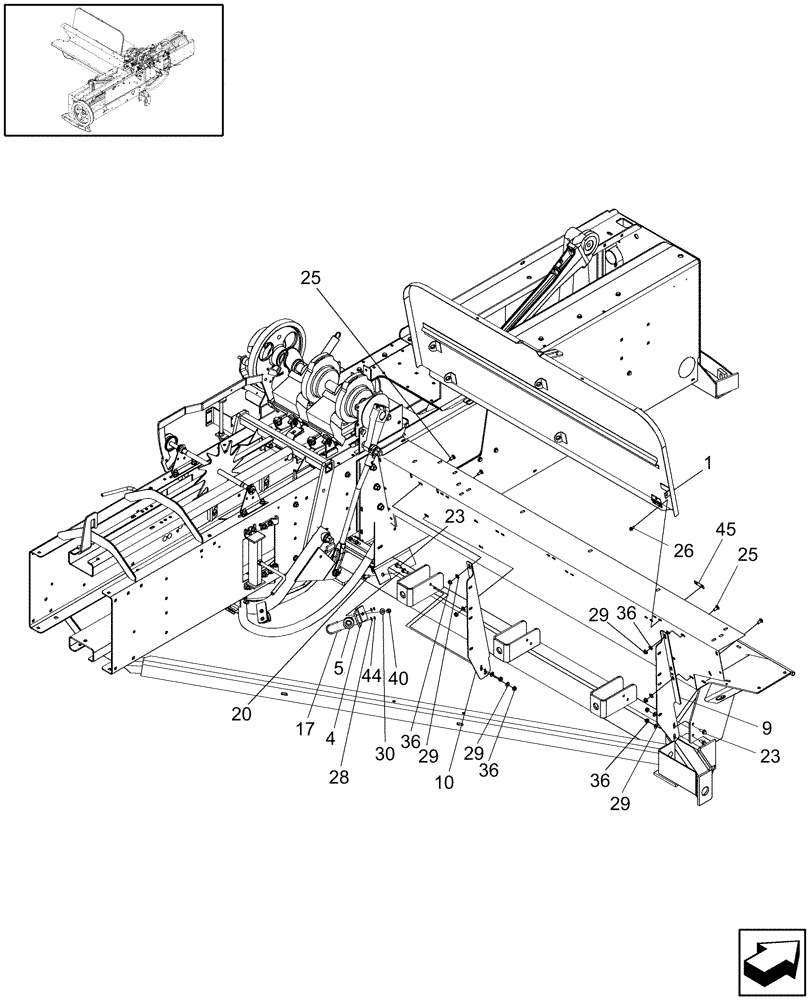 Схема запчастей Case IH SB541 - (68.180.05) - TWINE BOX MOUNTING (68) - TYING/WRAPPING