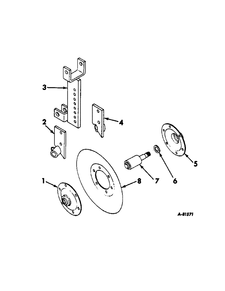 Схема запчастей Case IH 90 - (R-33) - DISK FURROWING ATTACHMENT, W/9 INCH DISK, ONE PER ROW 