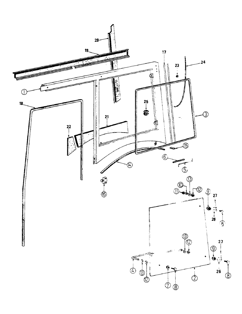 Схема запчастей Case IH 433 - (22) - COMPLETE SIDE PANEL LEFT HAND, 433-733 S.L. (09) - CHASSIS
