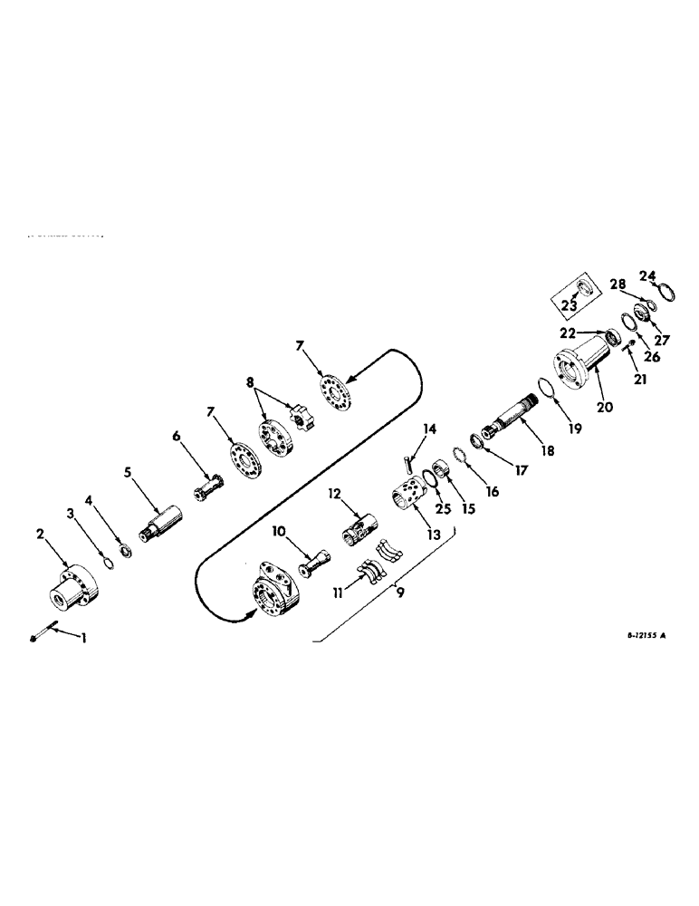 Схема запчастей Case IH 404 - (081) - STEERING MECHANISM, POWER STEERING UNIT, FARMALL SERIES Steering Mechanism