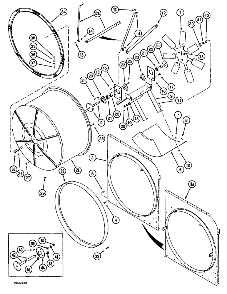 Схема запчастей Case IH 1666 - (2-08) - ROTARY AIR SCREEN (01) - ENGINE
