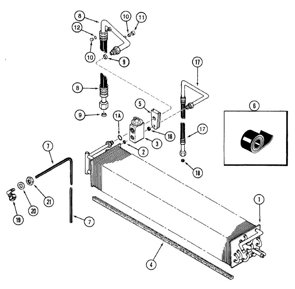 Схема запчастей Case IH 7210 - (9-134) - AIR CONDITIONING, EVAPORATOR (09) - CHASSIS/ATTACHMENTS