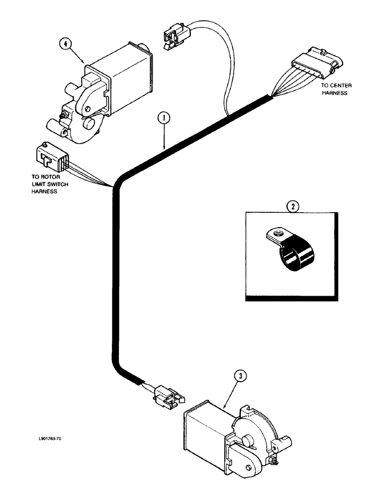 Схема запчастей Case IH 1670 - (4-32) - CLEANING FAN AND ROTOR SPEED HARNESS (06) - ELECTRICAL