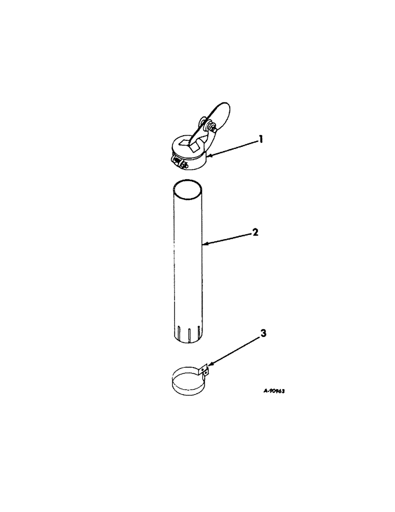 Схема запчастей Case IH 656 - (N-20) - PARTS ACCESSORIES AND ATTACHMENTS, EXHAUST PIPE EXTENSION, FARMALL TRACTORS Accessories & Attachments