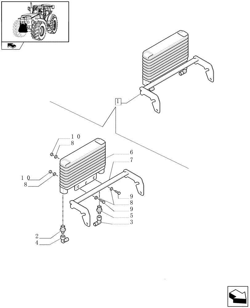 Схема запчастей Case IH PUMA 165 - (1.81.9/01D) - FRONT HPL - OIL COOLER - BREAKDOWN (07) - HYDRAULIC SYSTEM