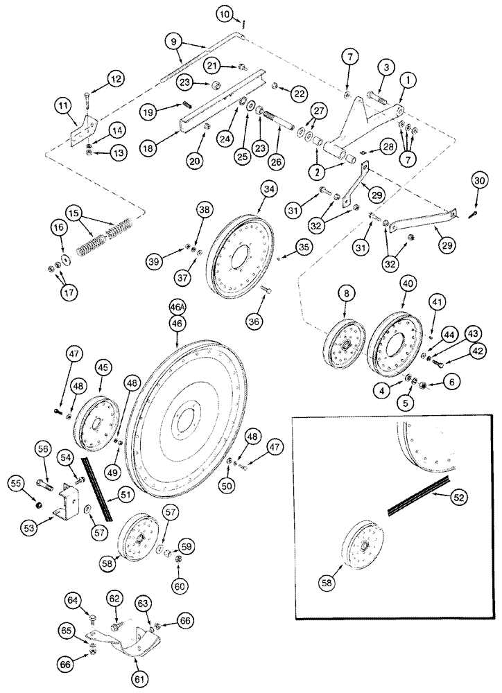 Схема запчастей Case IH 2366 - (09A-02) - BELT DRIVE - RIGHT HAND SIDE (13) - FEEDER
