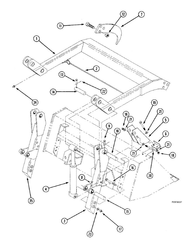 Схема запчастей Case IH L300 - (9-18) - BALE AND SILAGE GRAPPLE (09) - CHASSIS/ATTACHMENTS