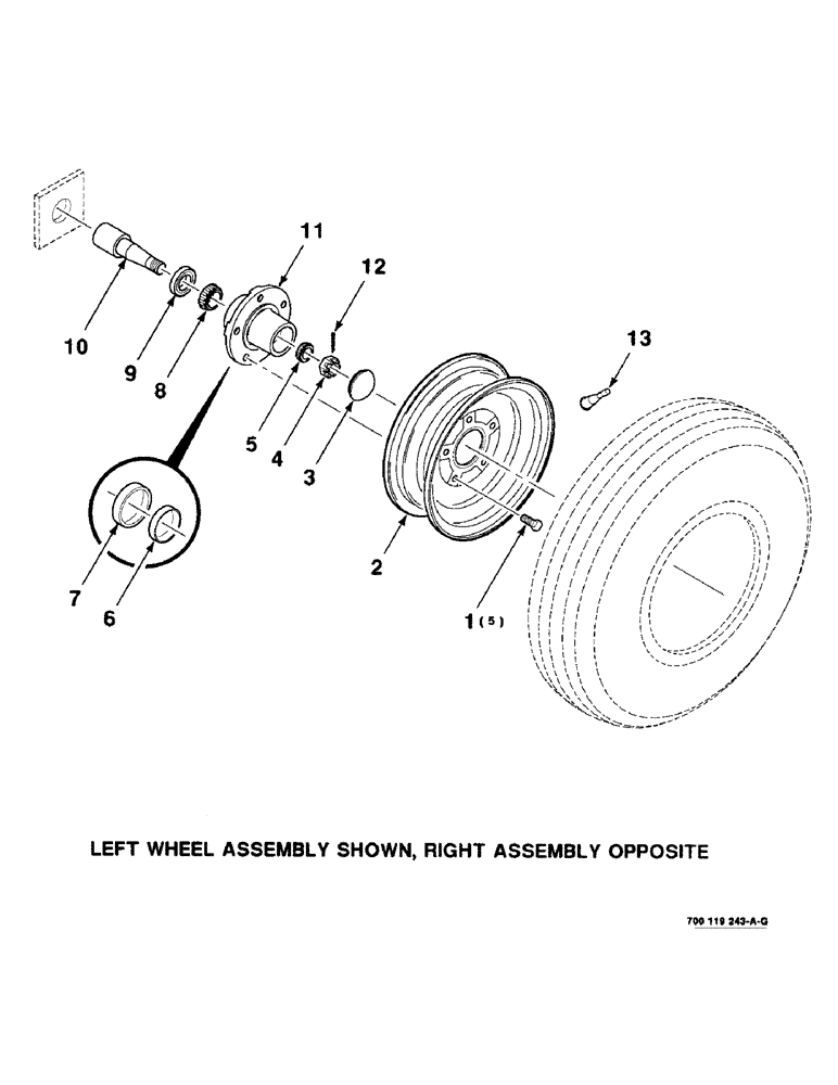 Схема запчастей Case IH 8545 - (7-04) - WHEEL AND HUB ASSEMBLY (12) - MAIN FRAME