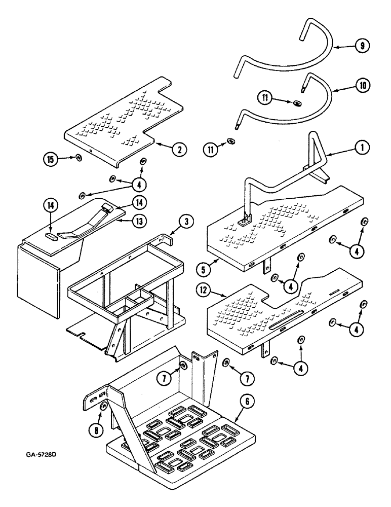 Схема запчастей Case IH 433 - (9-642) - PASSENGER SEAT, PLATFORM (09) - CHASSIS/ATTACHMENTS