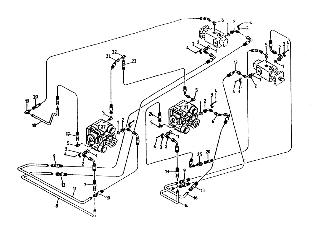 Схема запчастей Case IH 7700 - (B06-72) - HYDRAULIC CIRCUIT (STANDARD TRANSMISSION 7700), (125/L10 Hydraulic Components & Circuits