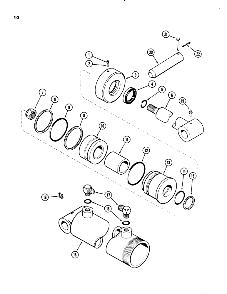 Схема запчастей Case IH 66L - (10) - BUCKET CYLINDER (35) - HYDRAULIC SYSTEMS
