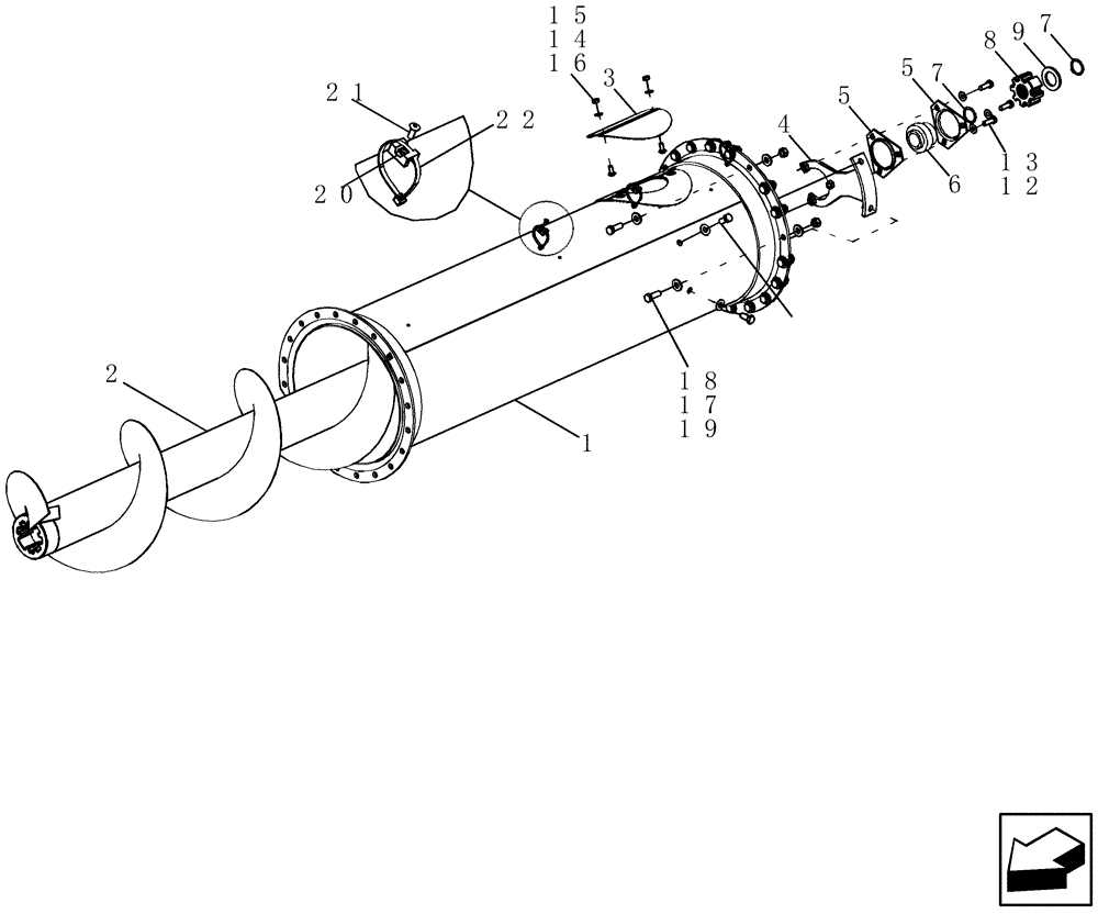 Схема запчастей Case IH 7120 - (80.180.17[01]) - AUGER UNLOADING ASSY - 44IN STD WEAR RED (80) - CROP STORAGE/UNLOADING