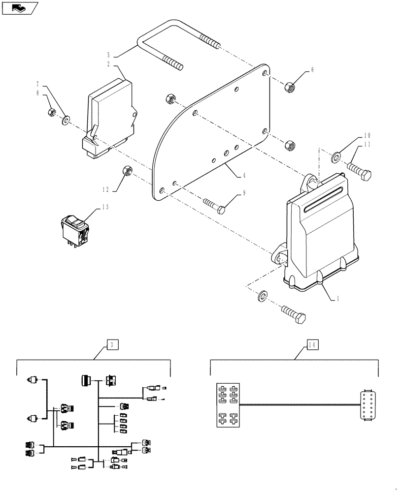 Схема запчастей Case IH 4420 - (11-102) - PACKAGE, NODES/HARNESSES, EZ-FOLD, 120, BOOM - AUTOFOLD Options