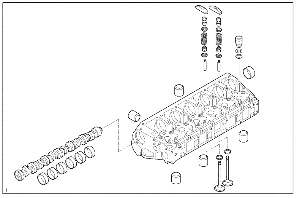 Схема запчастей Case IH F3BE0684A B002 - (0610.042) - CYLINDER HEAD with mobile elements 