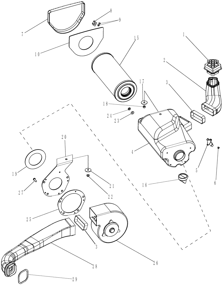 Схема запчастей Case IH MX200 - (09-43) - AIR CONDITIONING AIR FILTER (09) - CHASSIS/ATTACHMENTS